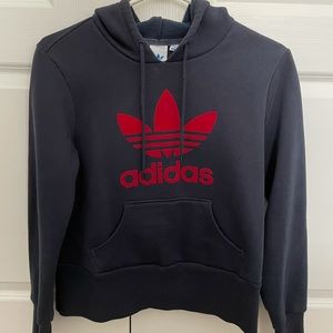 Adidas Trefoil Navy with Burgundy Velvet Logo